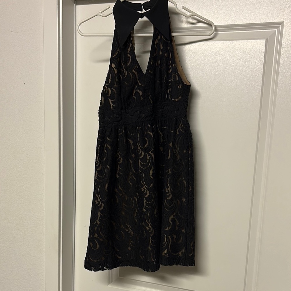 Anna Sui Black Babydoll Halter Dress